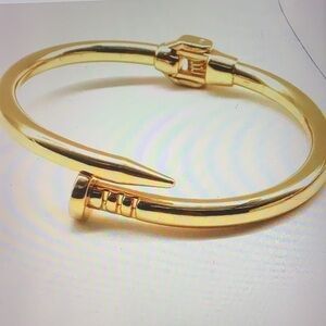 Stainless Steel Nail Bangle Bracelet